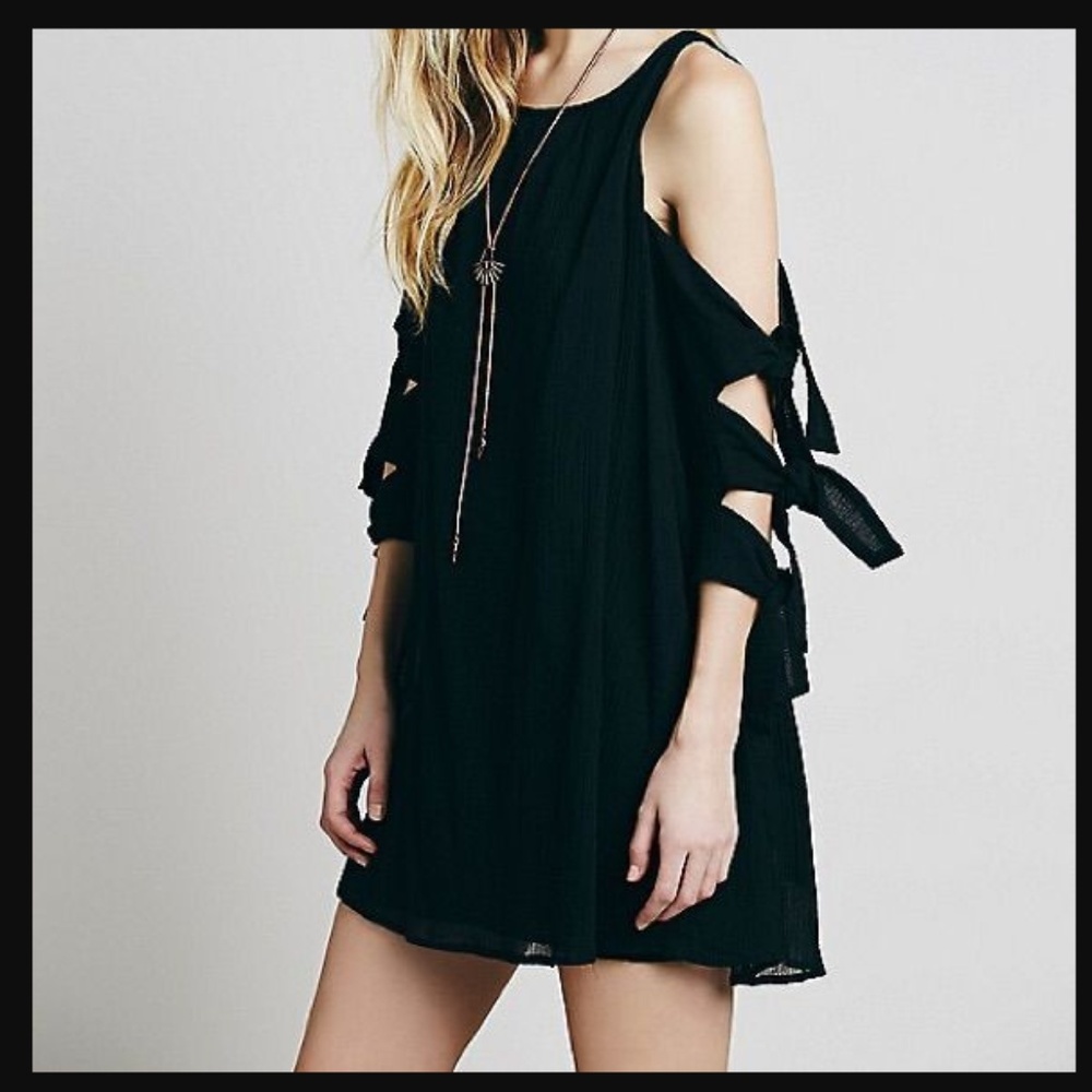 Free People White Dove Dress in Black